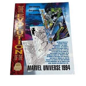 Marvel Universe‎ 1994 4 Checklist Promo Gloss Ad 4 Pages RARE
